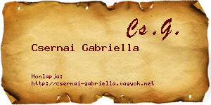 Csernai Gabriella névjegykártya